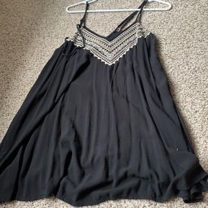 Black/white American eagle patterned dress